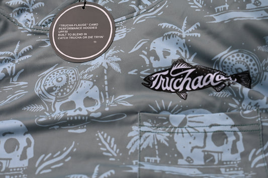 Skulls and Skiffs Performance Tee - Bahia Grande Blue