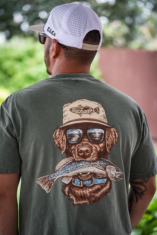 Truchador Dog Tee - Moss