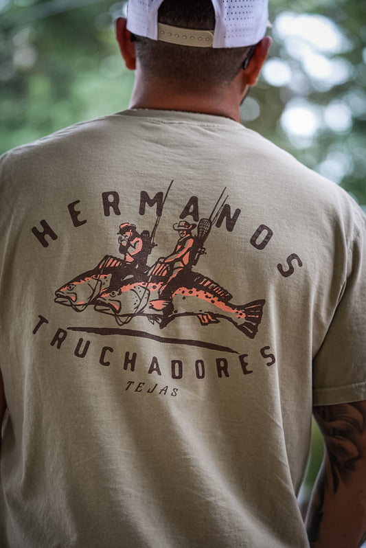 Hermanos Truchadores Tee- Sandstone