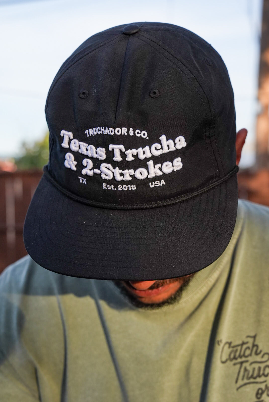 Texas Trucha 2- Stroke Hat- Black