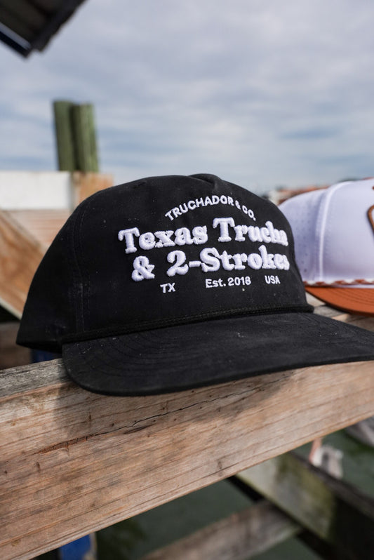 Texas Trucha 2- Stroke Hat- Black