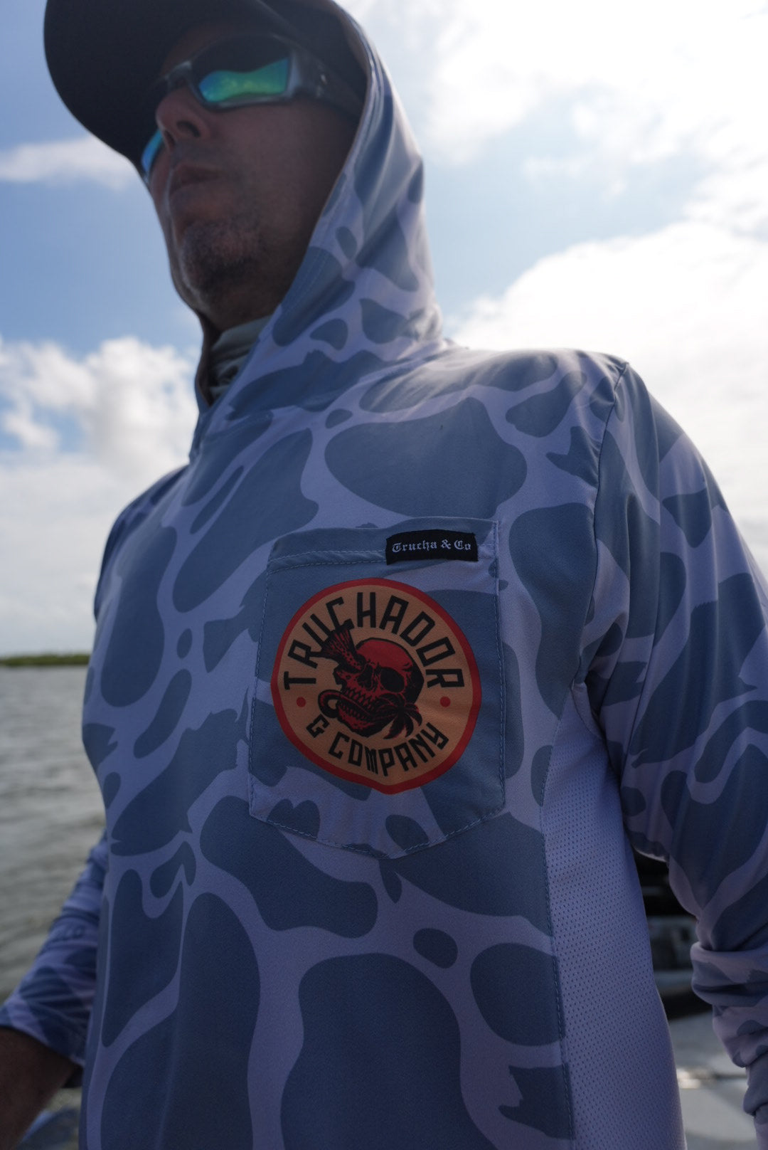 Born in the Brine Vented Performance Tee - Pelican Grey
