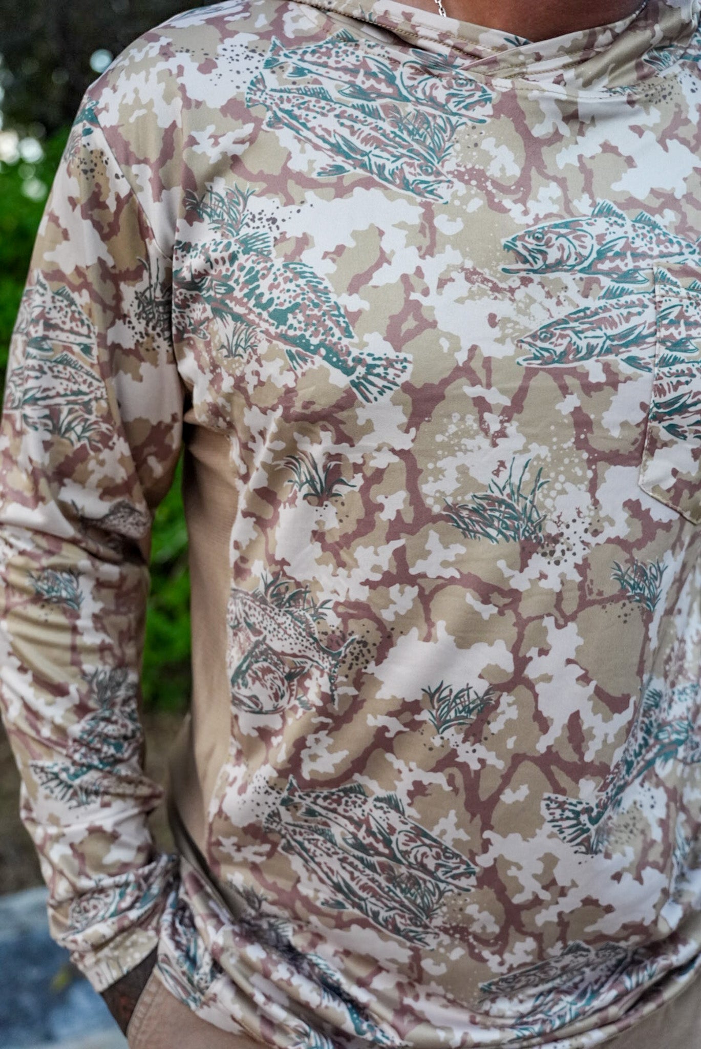 Sand Grid Camo Vented Performance Tee