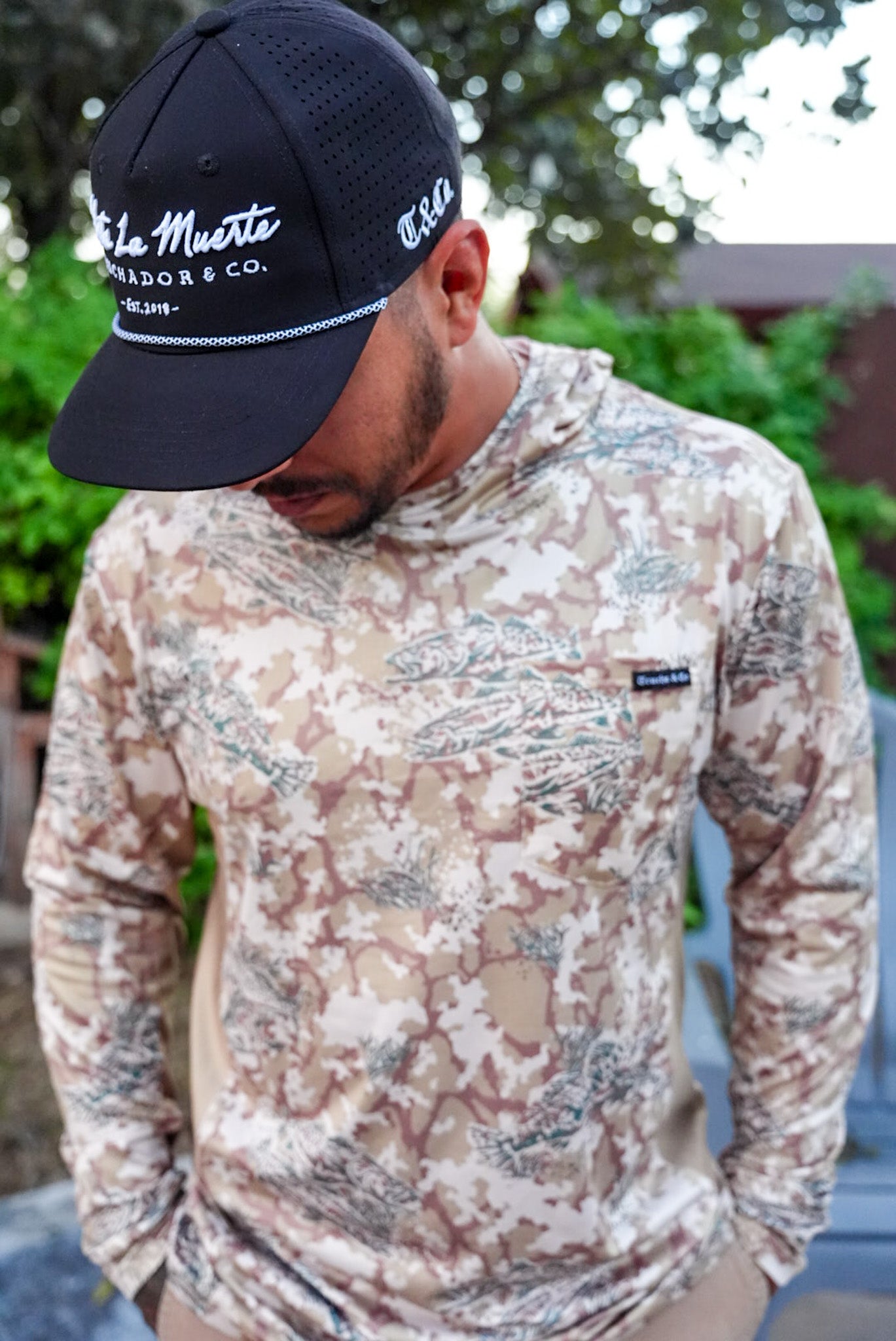 Sand Grid Camo Vented Performance Tee