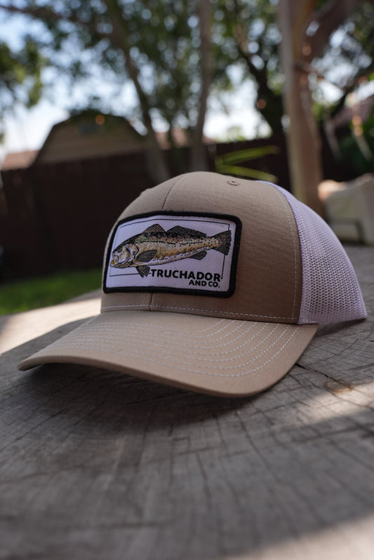 Troutlandia Hat- White|Khaki