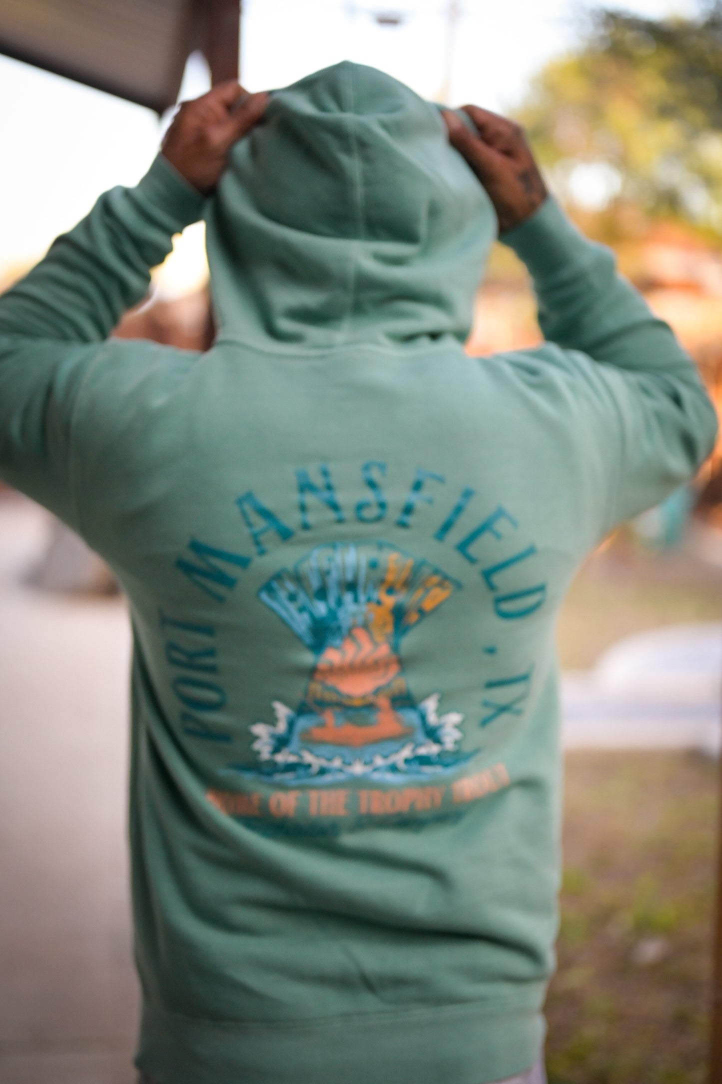 Home of the Trophy Trout Hooded Sweatshirt