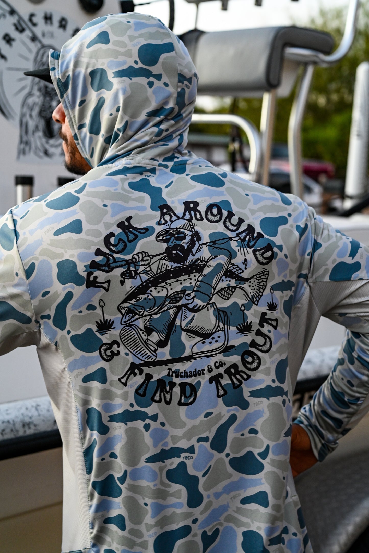 Fk Around and Find Trout Vented Performance Tee