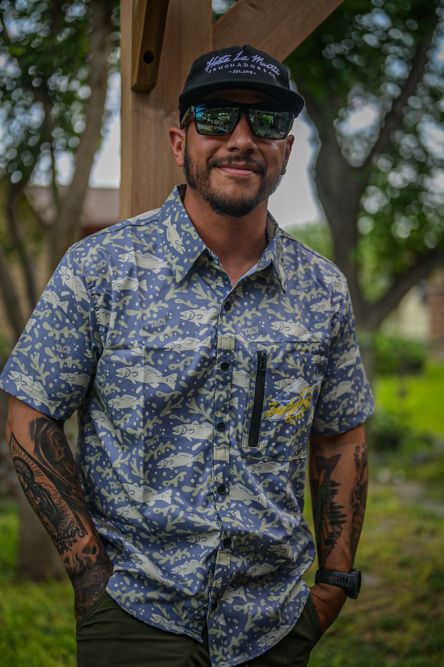 Bahia Grande Vented Shirt- Navy