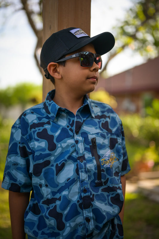 Youth Truchaflauge 2.0 Button up - Navy Camo