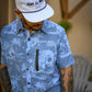 Skiffs and Skulls Comfort Vented Shirt- Denim Blue