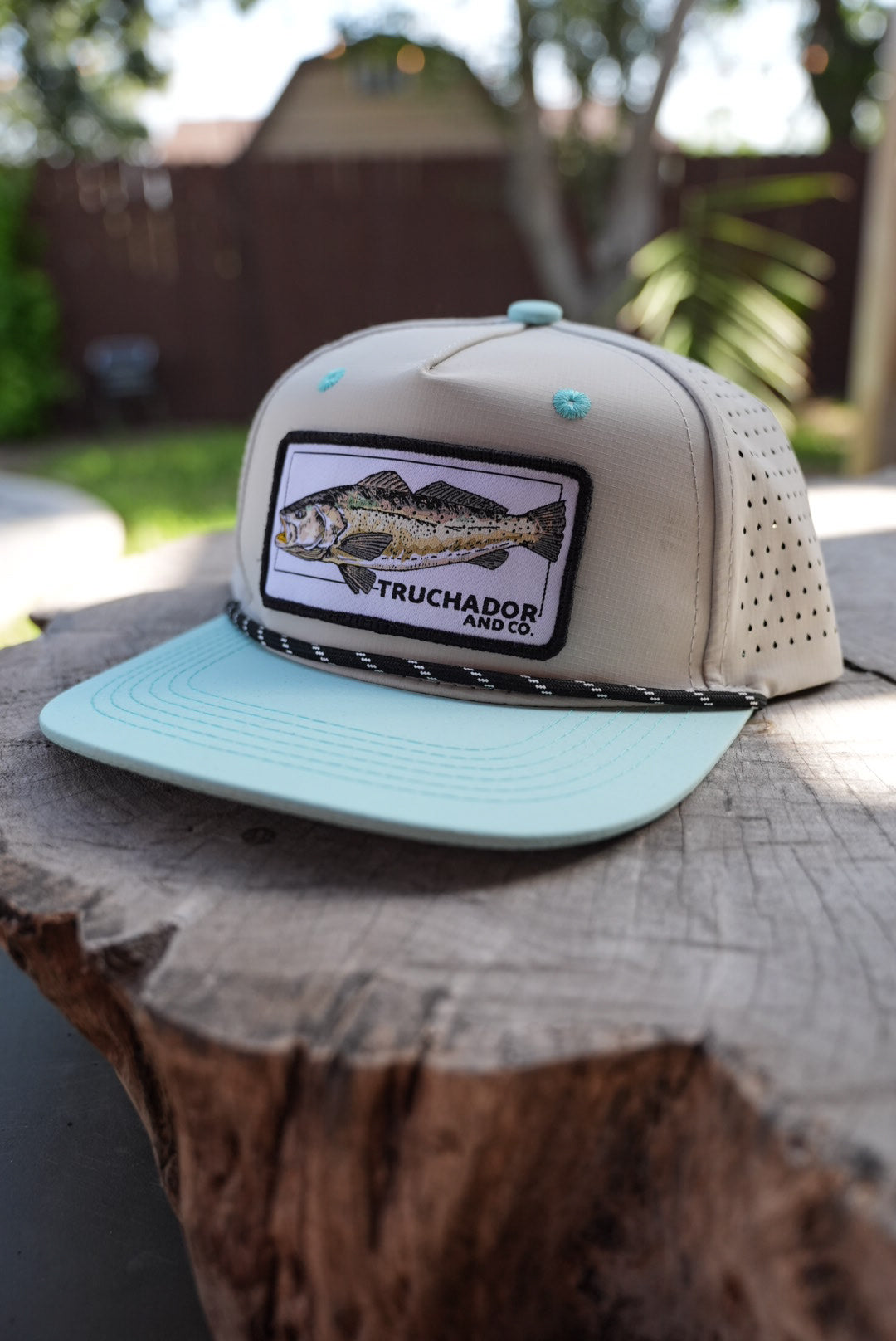 Troutlandia Hat- KHAKI | Seafoam Blue