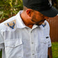 Texas Tails Pearl Snap Button up - White