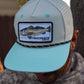 Troutlandia Hat- Grey | Seafoam Blue