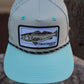 Troutlandia Hat- Grey | Seafoam Blue