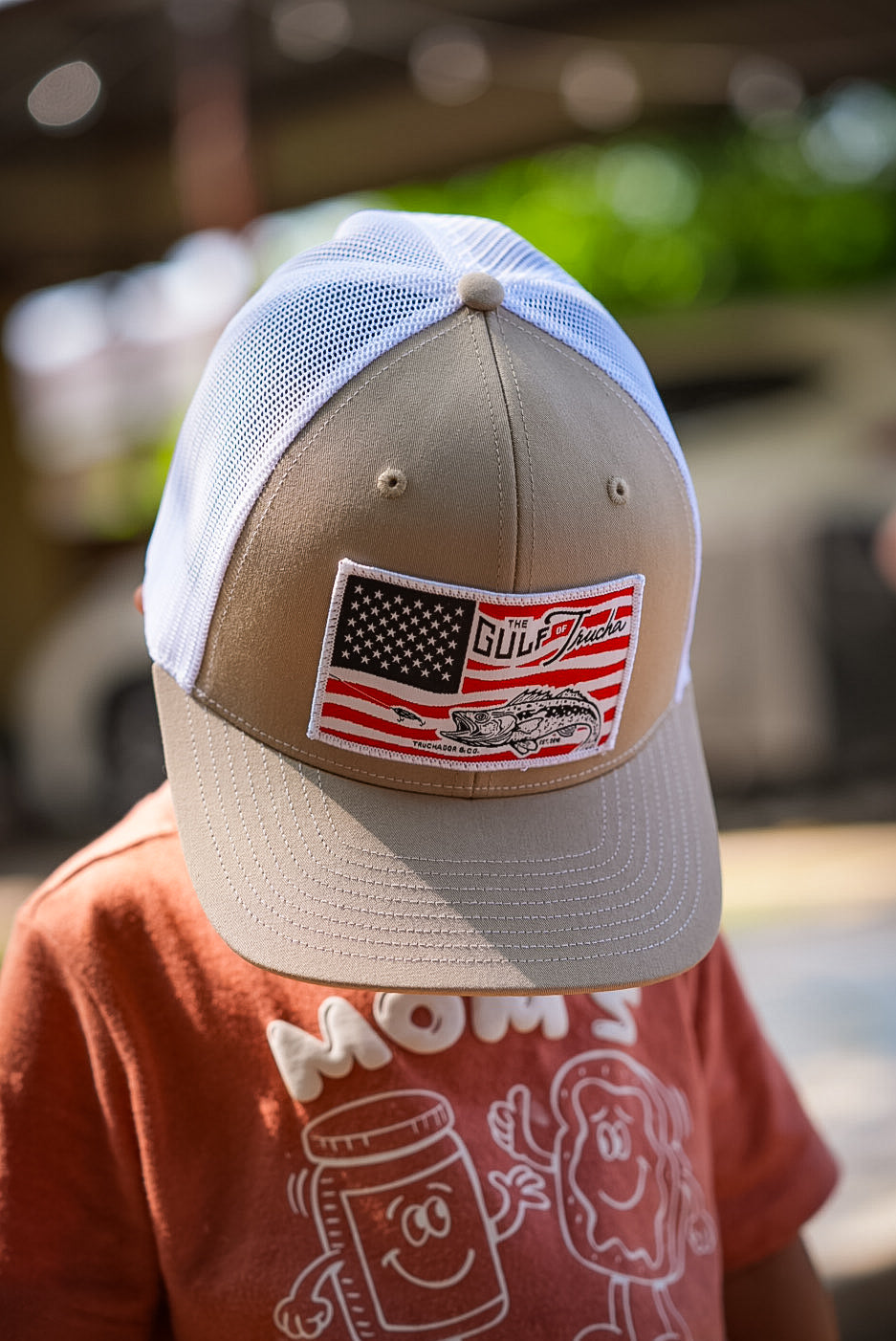 Gulf of Trucha Hat- Khaki|White