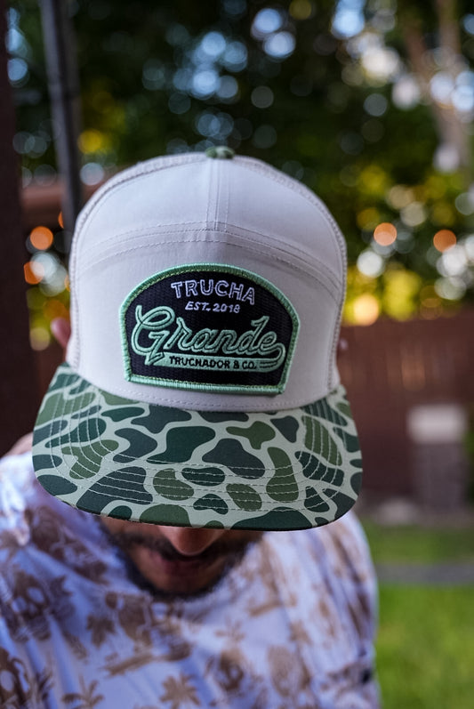 Trucha Grande Hat - Lt Khaki | Green Camo