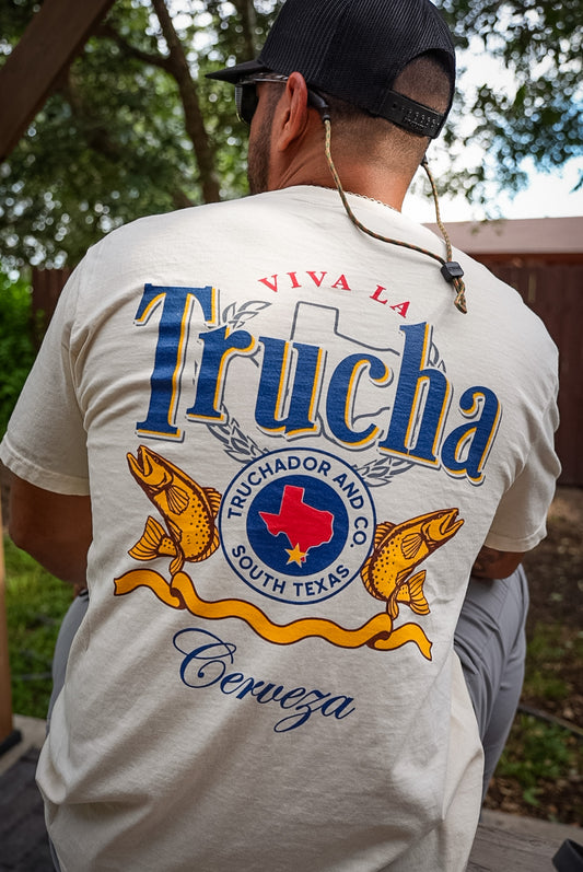 Viva La Trucha Cerveza Tee - Bone