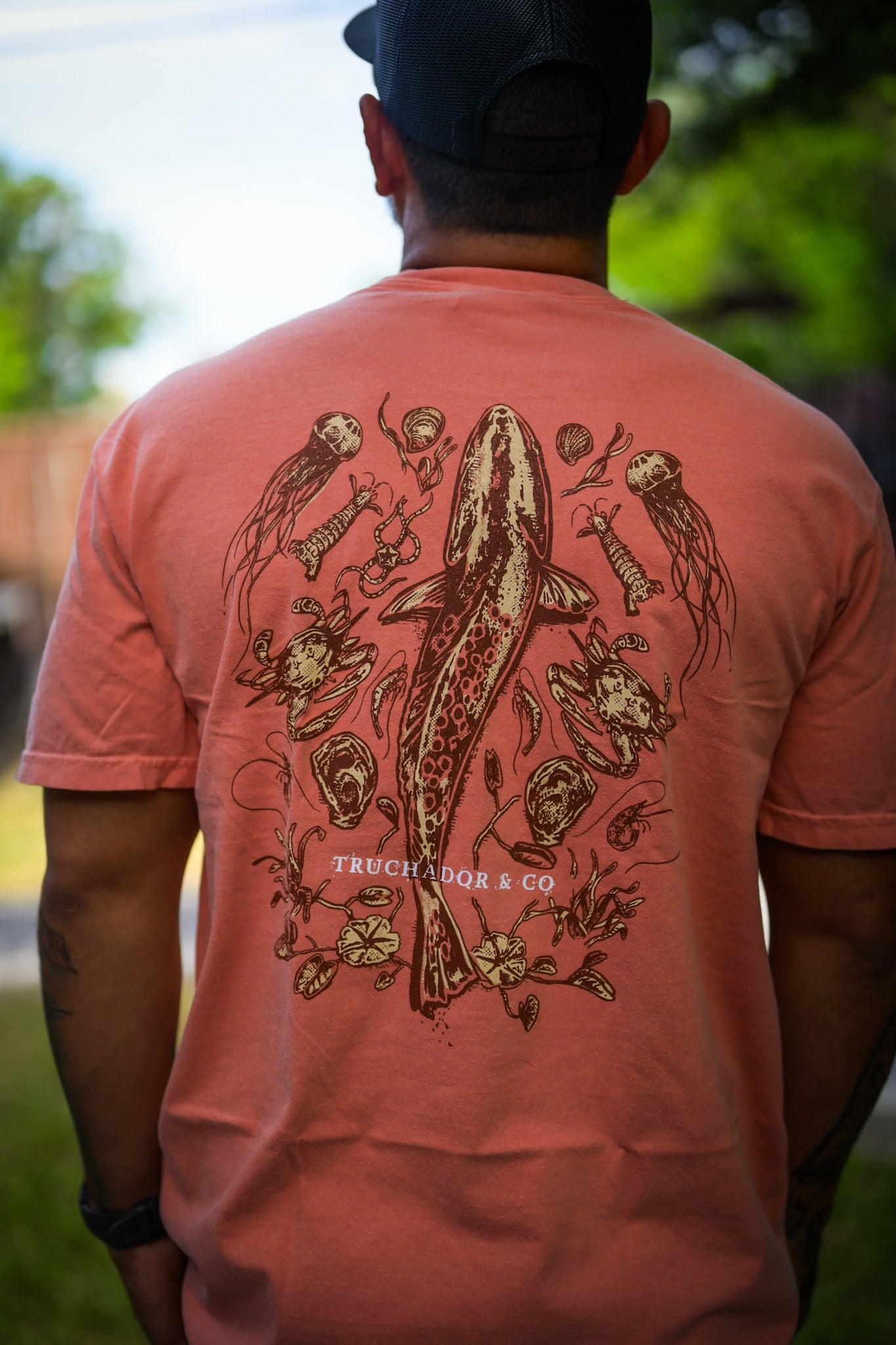 Jellyfish Scenery Tee - Teracotta