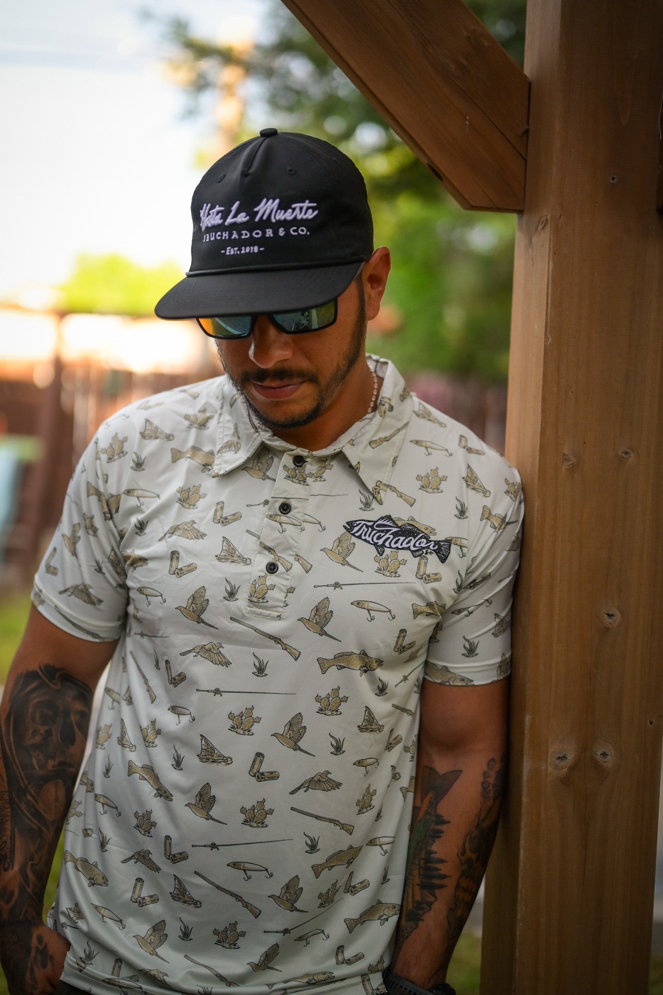 Cast & Blast Collared Polo - Sand