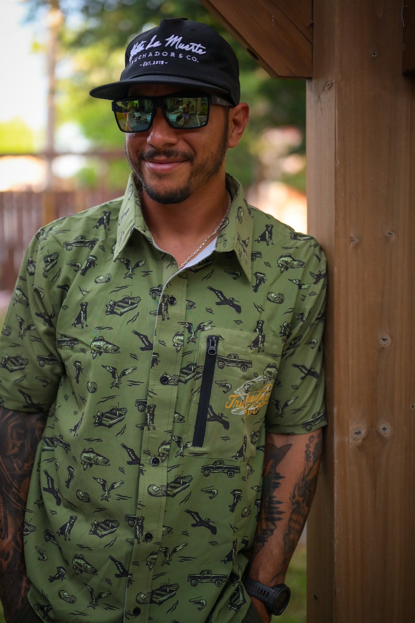 Backroads Comfort Vented Shirt- VERDE