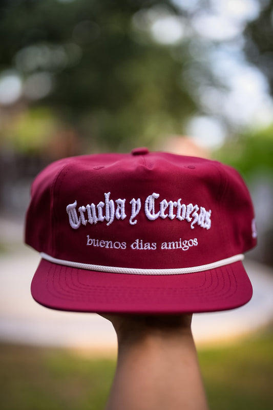 Truchas y Cervezas Rope Hat - Aggie Maroon