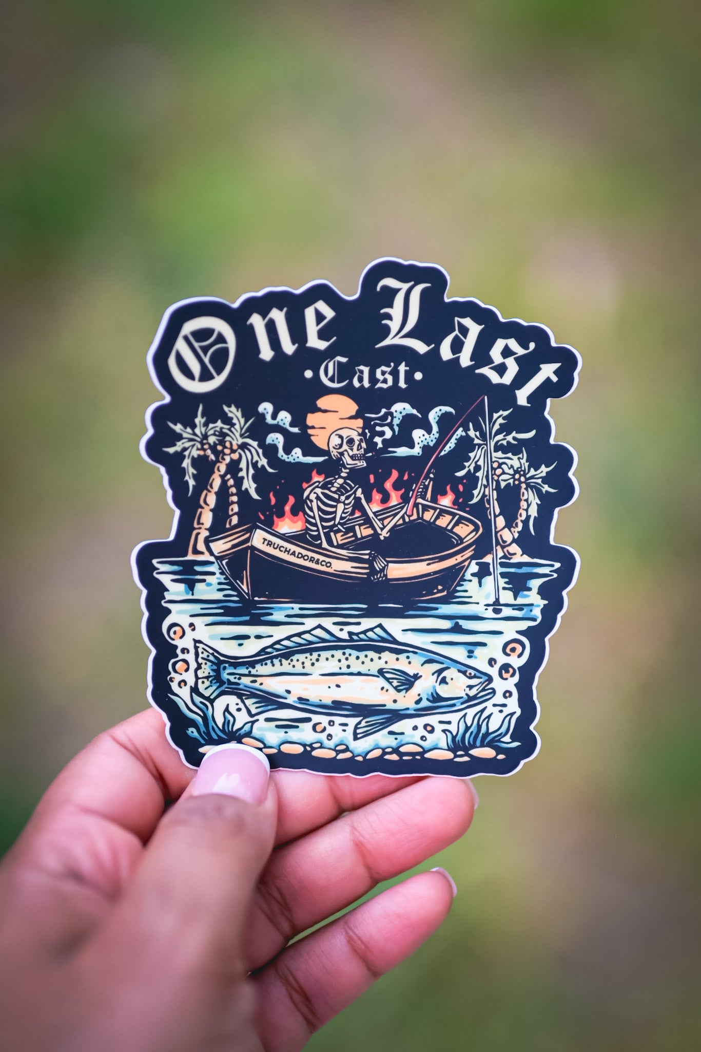 One Last Cast Sticker