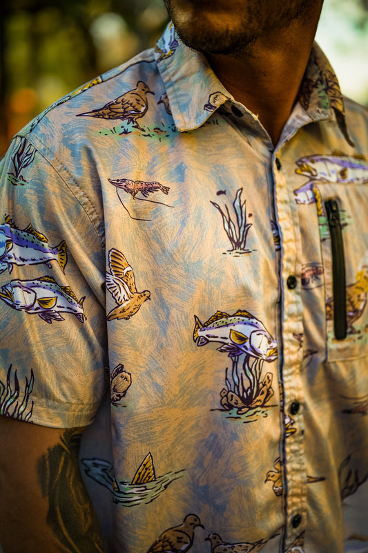 Paloma y Truchitas Comfort Vented Shirt - Sandbar