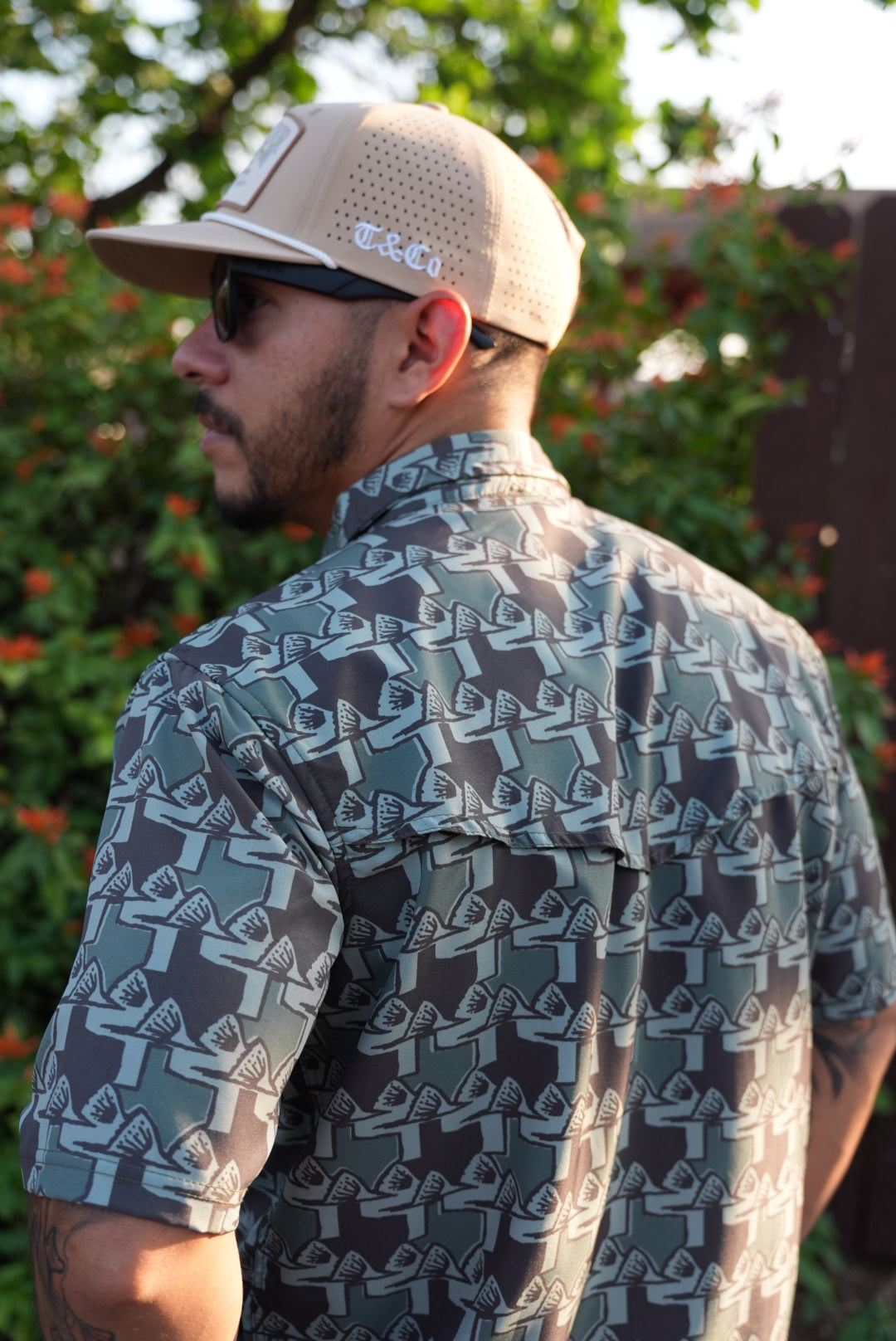 Texas Trout Pearl Snap Button up