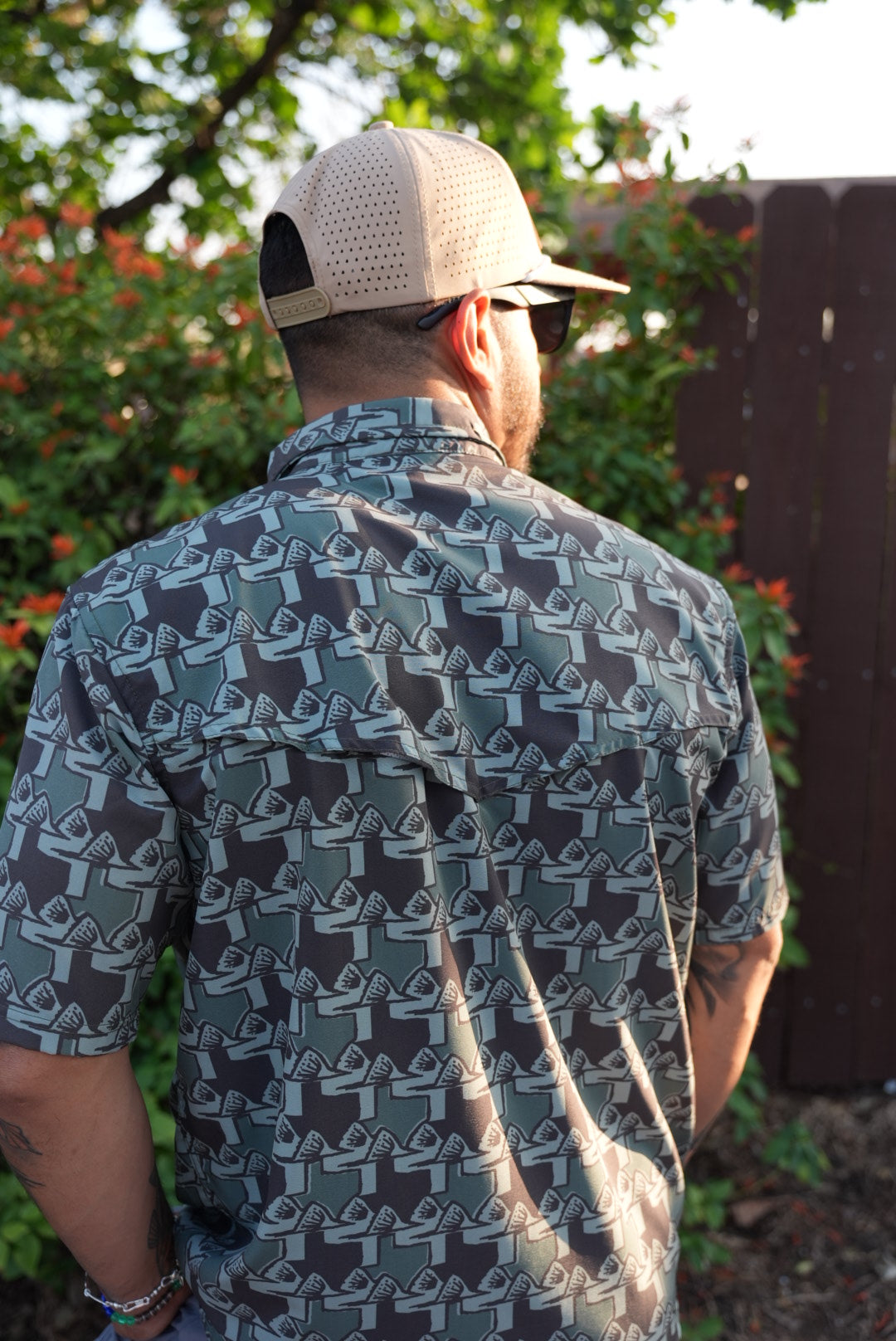 Texas Trout Pearl Snap Button up