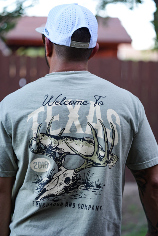 Welcome to Texas Tee- Sage