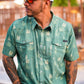 Tejas Blooms Comfort Vented Pearl Snap - Clover Green