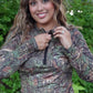 Ladies' Quarter Zip Performance Tee - Wildland Camo